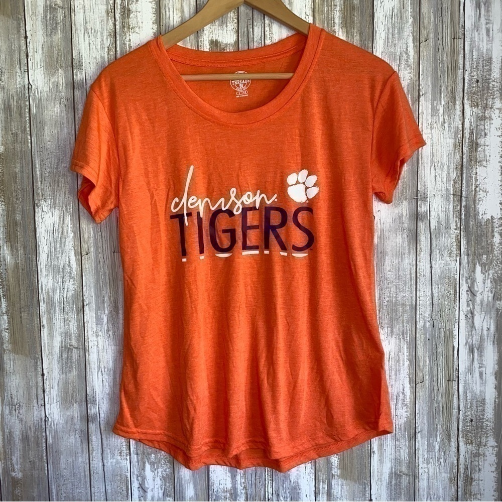 Clemson Tigers Orange Tee Womens Large NWT Graphic College Football Shirt - Picture 2 of 6